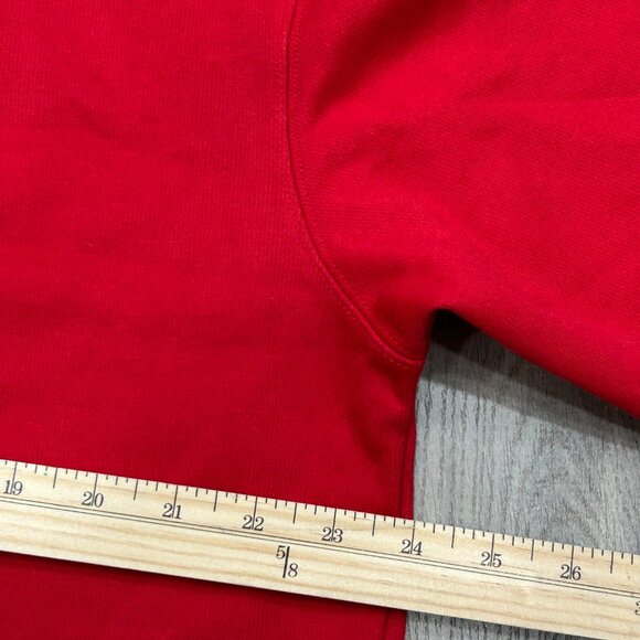 New Era New York Yankees Red Crewneck Long Sleeve MLB 3D Logo Sweatshirt Size M - Picture 6 of 10